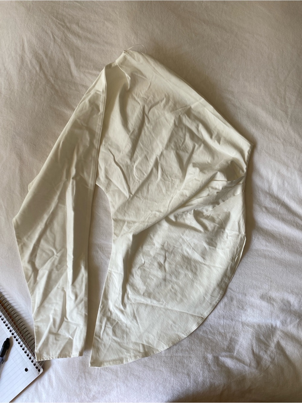 Zara White Asymmetrical one sleeve top